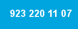 923 220 11 07 923 220 11 07